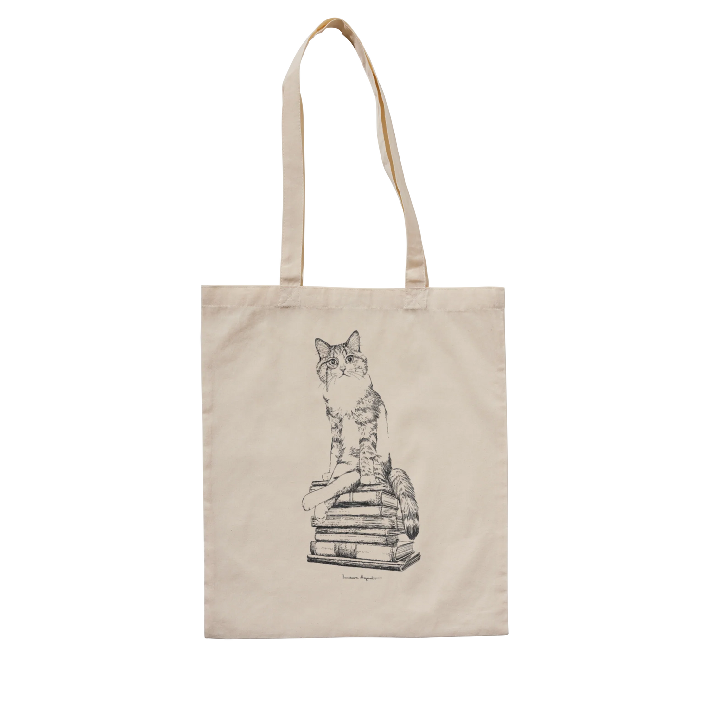 Cat on books x Laura Agustí