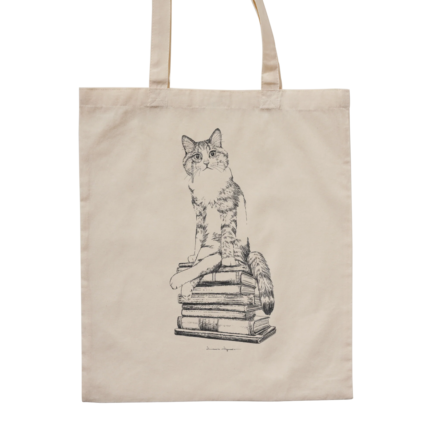 Cat on books x Laura Agustí