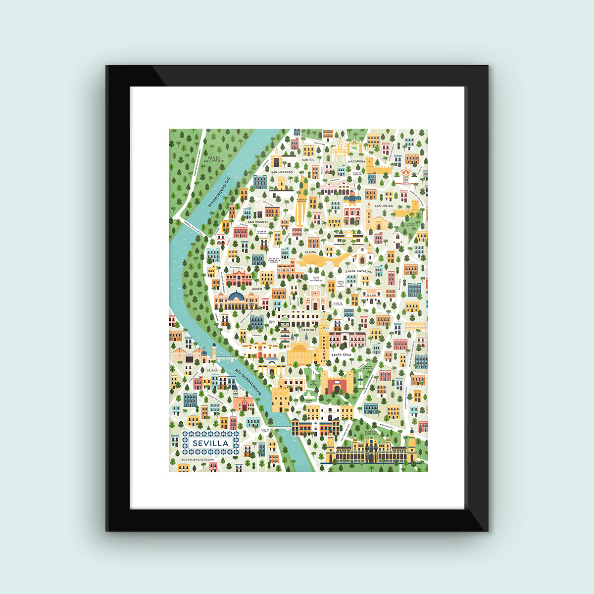 Mapa de la ciudad de Sevilla