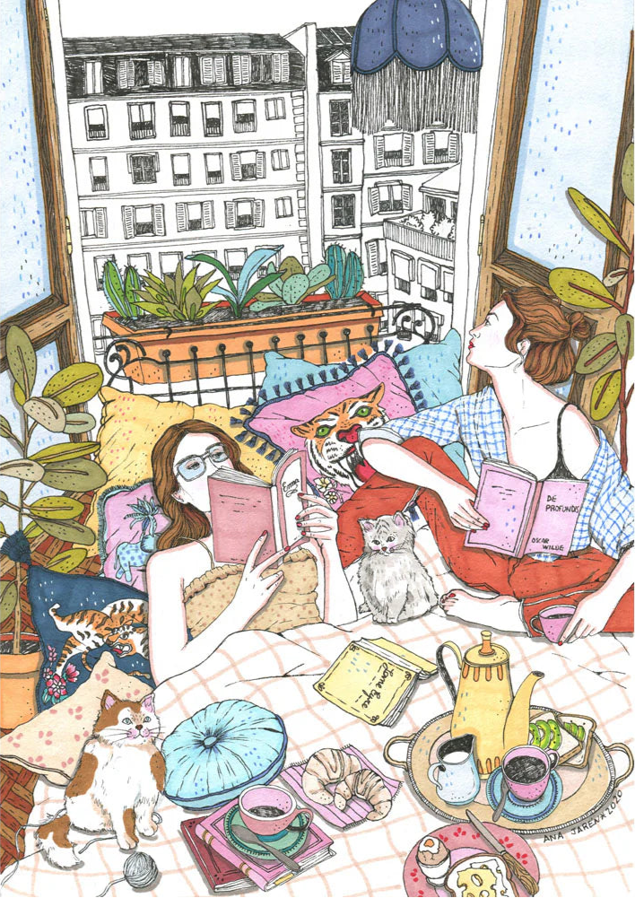 Leyendo en casa