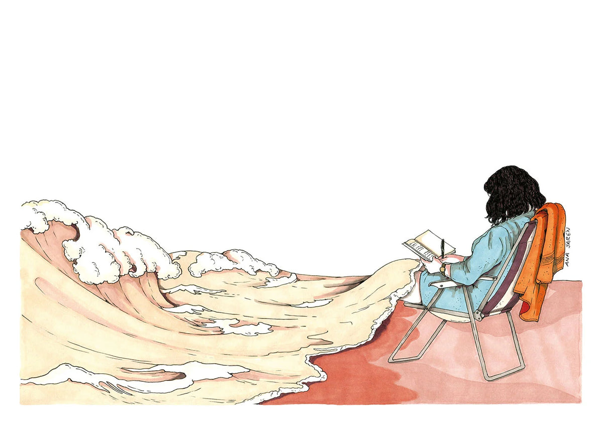 Leyendo en la playa