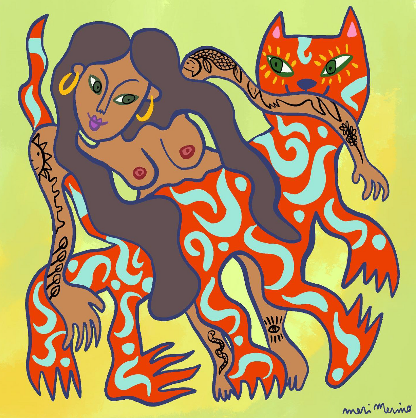 Mujer y tigre