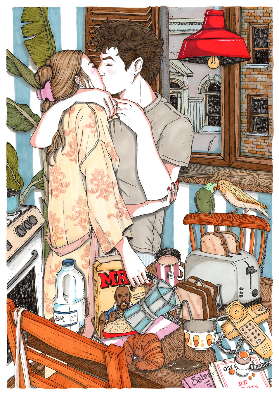 Pareja y desayuno