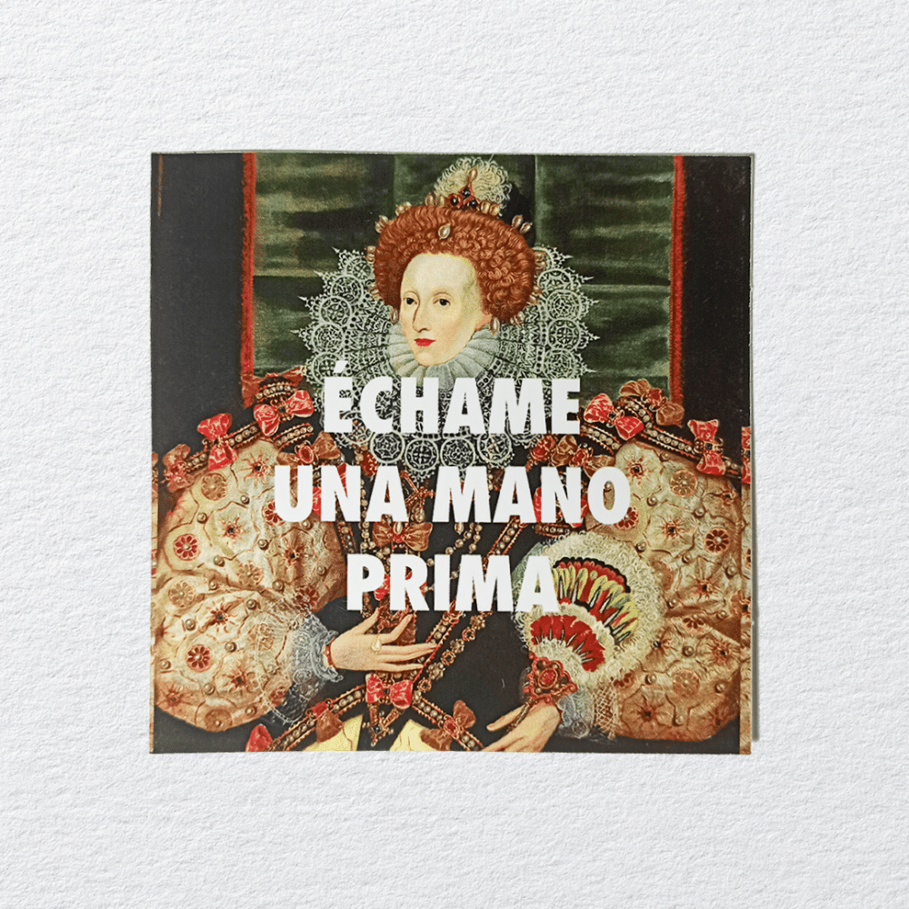 Sticker Échame una mano prima