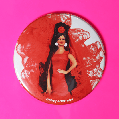 Espejo Flamenca roja