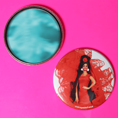 Espejo Flamenca roja