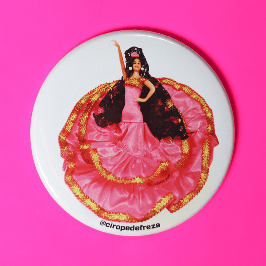 Espejo Flamenca rosa