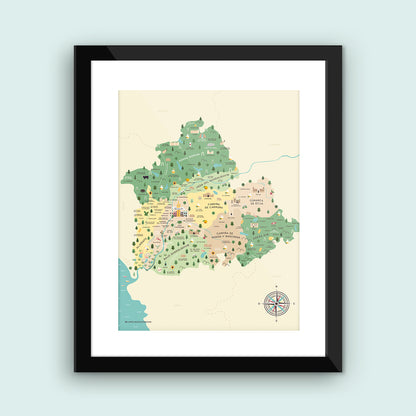 Mapa de la provincia de Sevilla