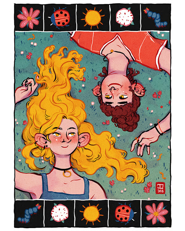 Amantes en el parque