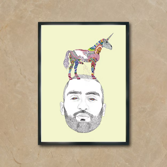 Poster Cabeza unicornio