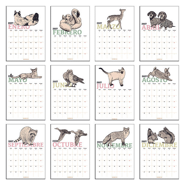 Calendario de notas 2027