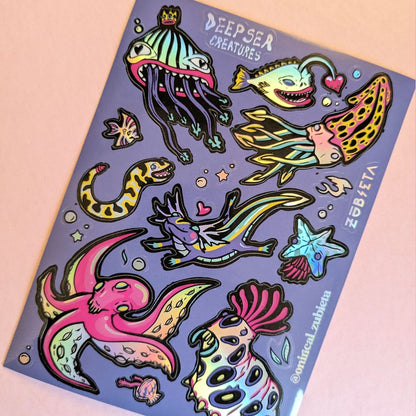 Pack Stickers Deep Sea Creatures